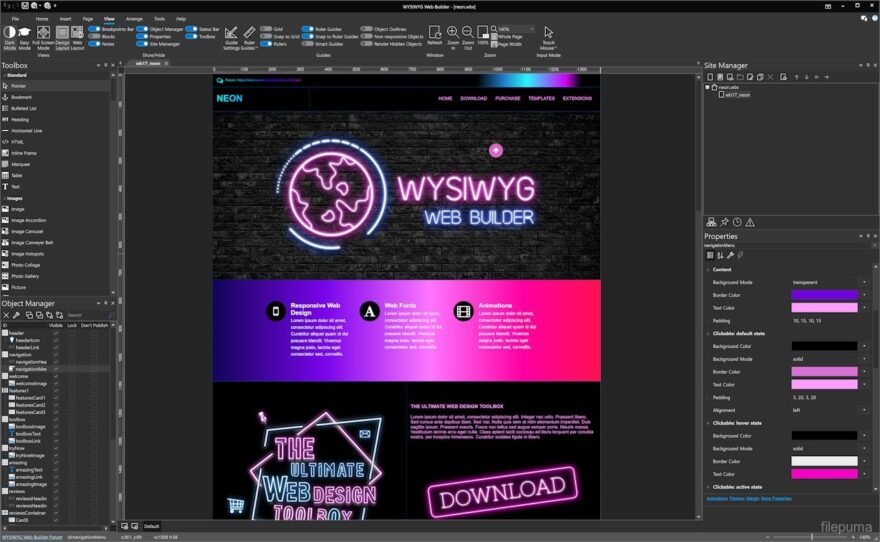 WYSIWYG Web Builder download free
